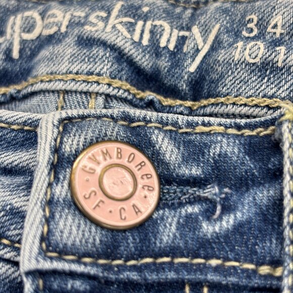 Gymboree Super Skinny jeans with  colorful pom-pom decorations - Girls Sz 6 - Picture 6 of 9